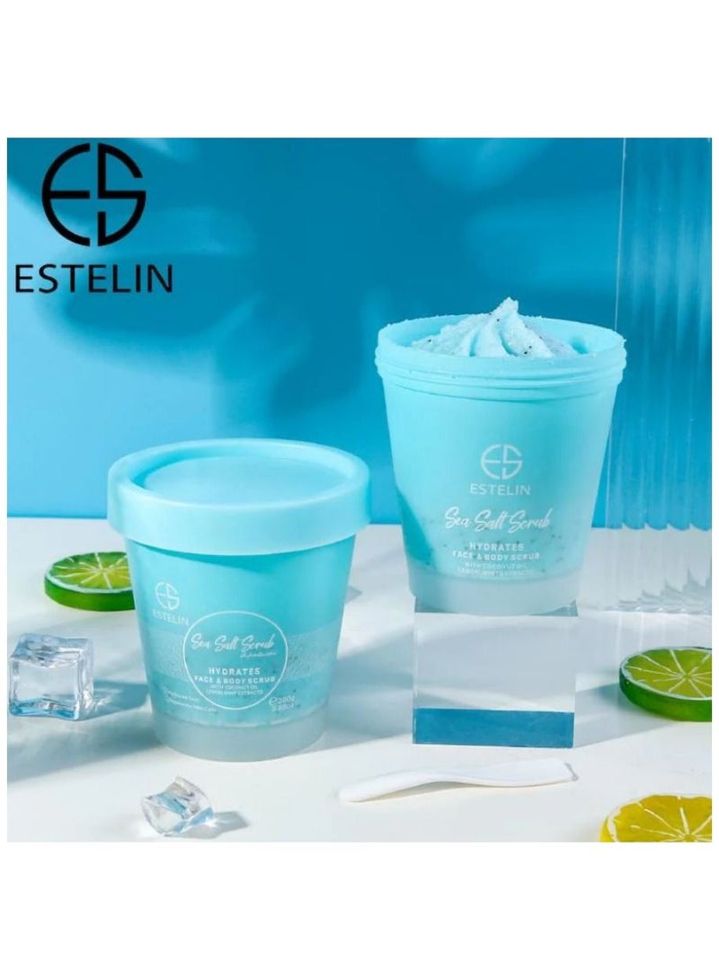 ESTELIN Face Body Scrub Hydrates Sea Salt 280 gm - Image 5