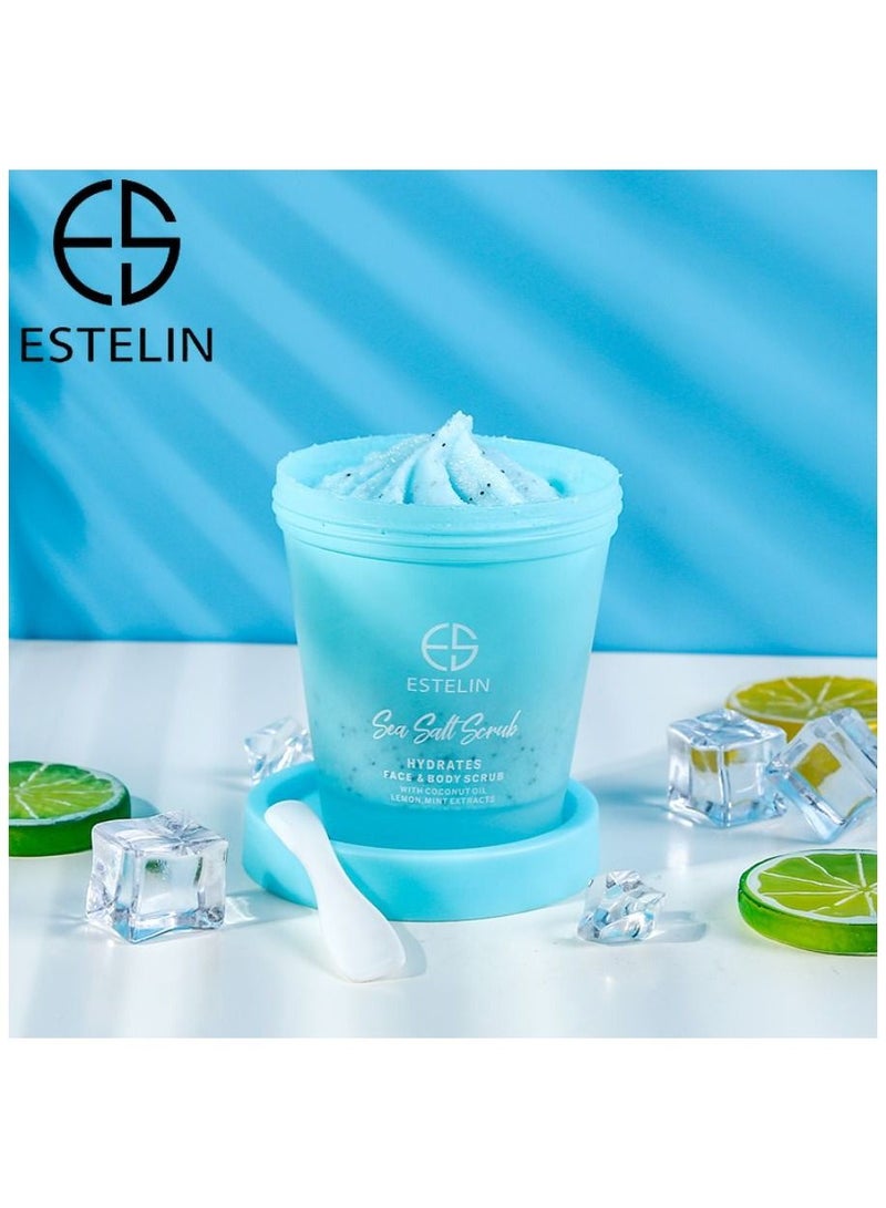 ESTELIN Face Body Scrub Hydrates Sea Salt 280 gm - Image 2