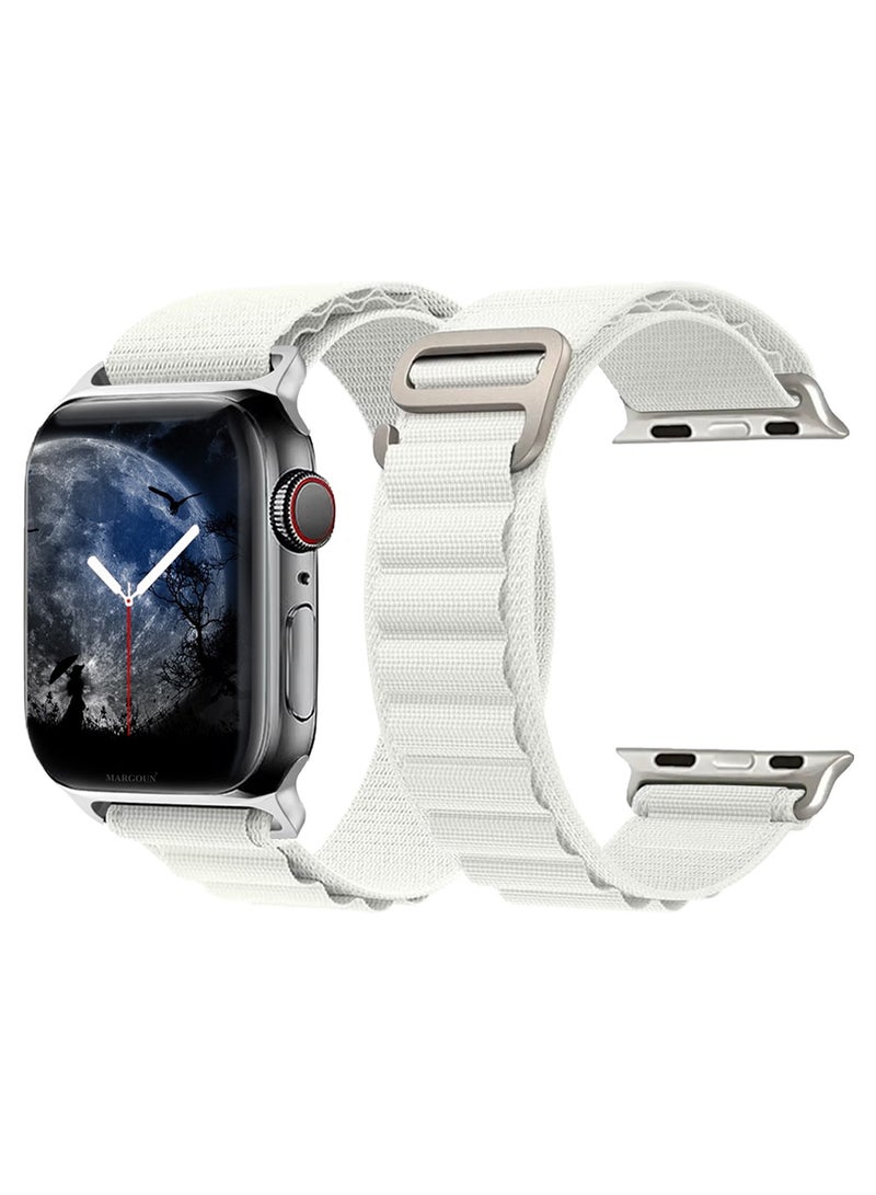 حزام حلقة الألبين لساعات آبل 38mm/40mm/41mm حزام رياضي من النايلون متوافق مع ساعة آبل سيريس 7/SE/6/5/4/3/2/1 حزام قابل للتعديل - Image 3