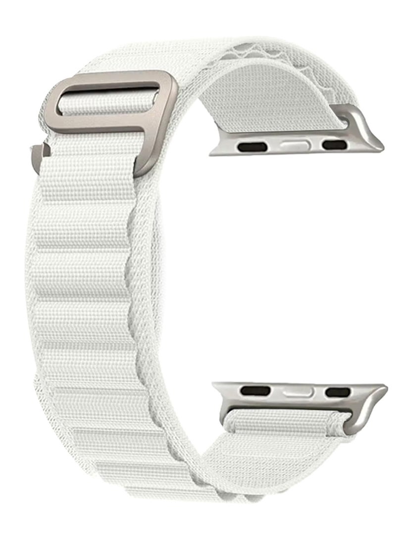 حزام حلقة الألبين لساعات آبل 38mm/40mm/41mm حزام رياضي من النايلون متوافق مع ساعة آبل سيريس 7/SE/6/5/4/3/2/1 حزام قابل للتعديل - Image 4
