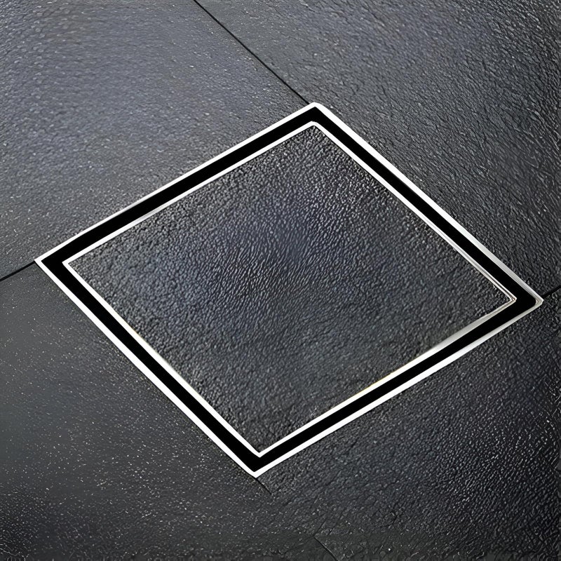 SPAZIO مصرف أرضي من SPAZIO مع إدخال بلاط/رخام | قناة تصريف دش غير مرئية من الفولاذ المقاوم للصدأ 304 | مصرف أرضي لمياه الصرف بحجم 6 × 6 بوصات للبلاط بسمك 13 مم | قناة تصريف مع مصيدة صراصير من الفولاذ المقاوم للصدأ - Image 1