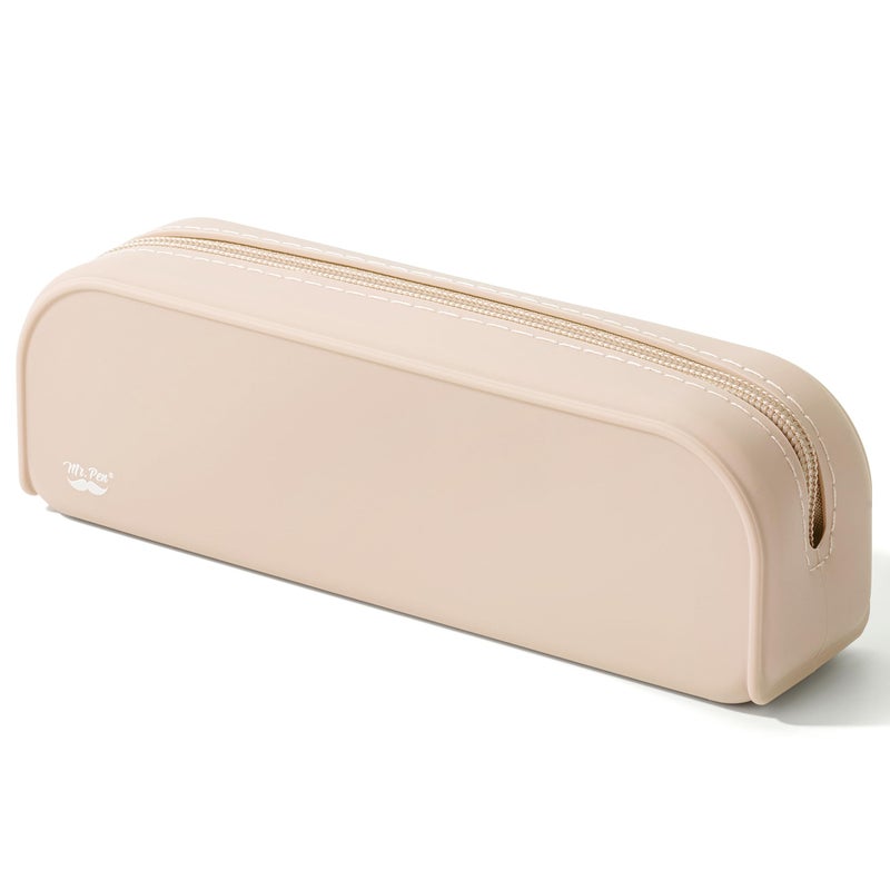 Mr Pen Silicone Pencil Case Malibu Dune Color Aesthetic Pencil Bag for Women Makeup Pouch