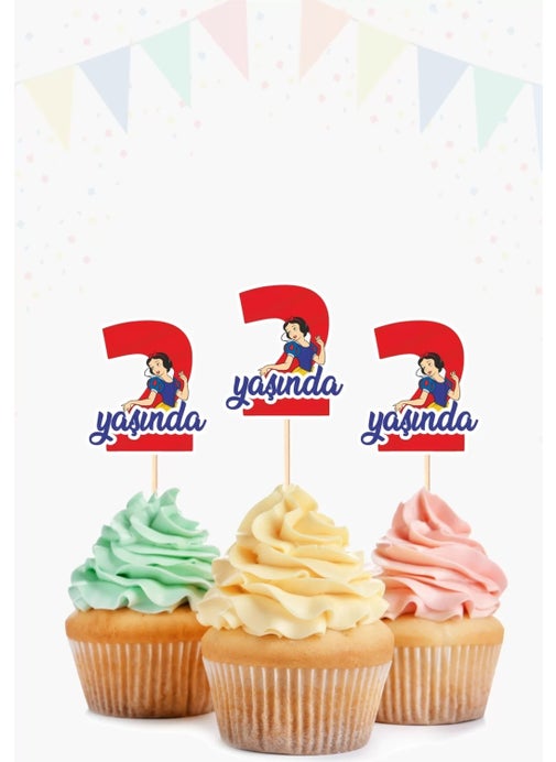 Snow White Themed * 2 (Two) Year Old Cupcake Topper '10LU