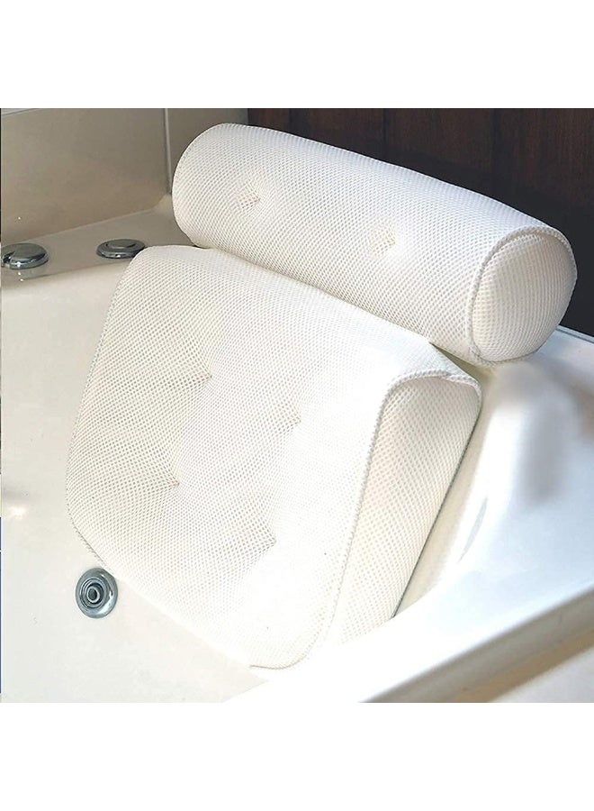 Bath Pillow Spa Bathtub Pillow with 6 Suction Spa Cups, Head, Neck, Back and Shoulder Support Bath Pillows for Hot Tub, Home - Image 1
