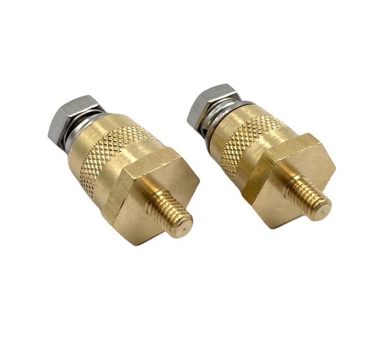 Bstenky 1 Pair Battery post terminalsBrass M6 Extender Bolt Terminals for Positive and Negative Standard Battery Posts of Cars Boats Batteries - Image 3
