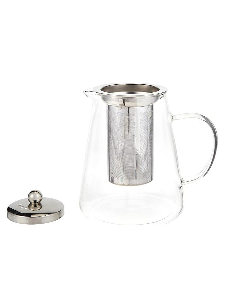 FALMER Glass Teapots with Infuser, circle Shape 500ml 