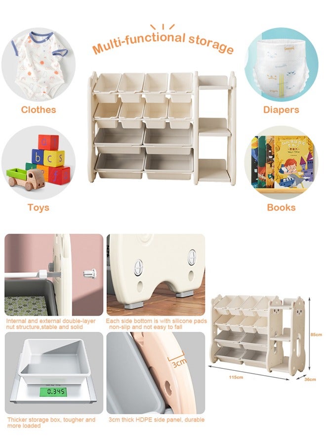 Beauenty Toy Organizers raks,Kids Organizer for Toys, Toddler Bedroom Furniture for Toys - Image 2