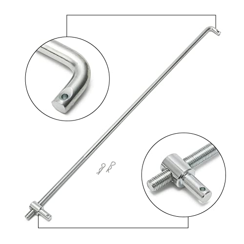 MOTOQUEEN Throttle Rod 14.96” Throttle Linkage Universal Car Clip Accelerator Adjustable for Camaro 1967-1969 | for Nova 1968-1969 | for Chevelle & for El Camino 1964-1969 - Image 2