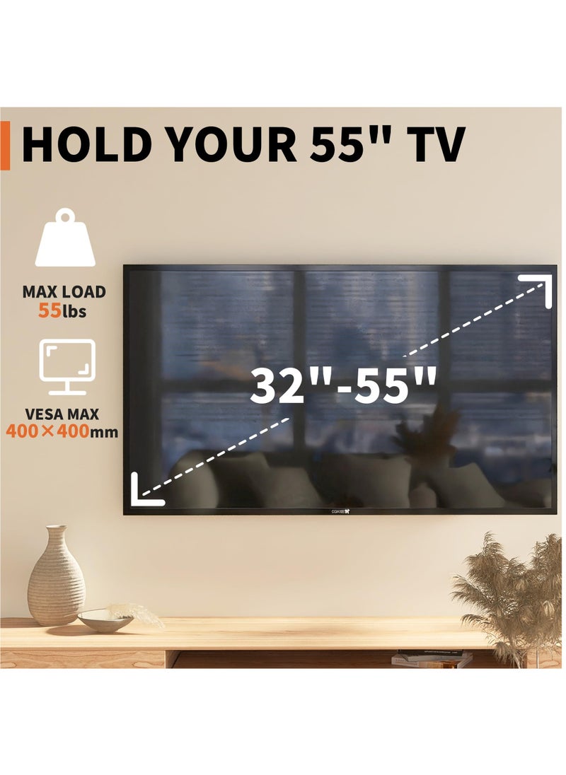 FlashHawk Mobile TV Stand for 32 to 55 inch TVs, Height Adjustable Portable TV Stand with Wheels and Tray for Audio-Visual Devices,Bedroom, Living Room  - Image 2