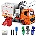 Flanney Garbage Truck Toys DIY Realistic Recycling Trash Truck Toy with Light and Sound 4 Trash Cans Gifts for 3 4 5 6 7 8 Year Old Boys Girls Toddlers - Image 3