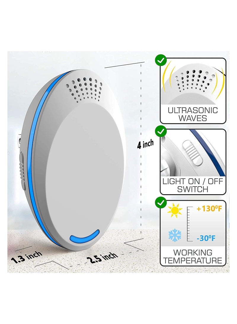 Generic - Ultrasonic Pest Repeller Plug-In - Electronic Insect Control Defender 2Pack - Roach Bed Bug Mouse Rodent Mosquito Killer - Indoor Reject Repellent - For roach Ants Mice Fly Rat - Image 1