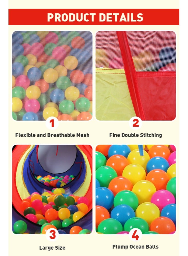 Forthcan Kids Play Tent 5 in 1 with Pop Up Tunnel and Ball Pit, Indoor Outdoor Toddler Playhouse for Boys and Girls Ages 3-6, Fun Birthday Party Gift - Image 3