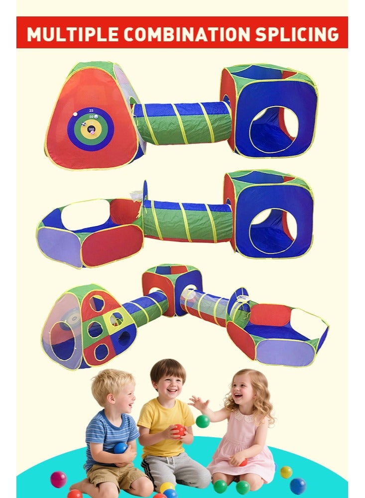 Forthcan Kids Play Tent 5 in 1 with Pop Up Tunnel and Ball Pit, Indoor Outdoor Toddler Playhouse for Boys and Girls Ages 3-6, Fun Birthday Party Gift - Image 4