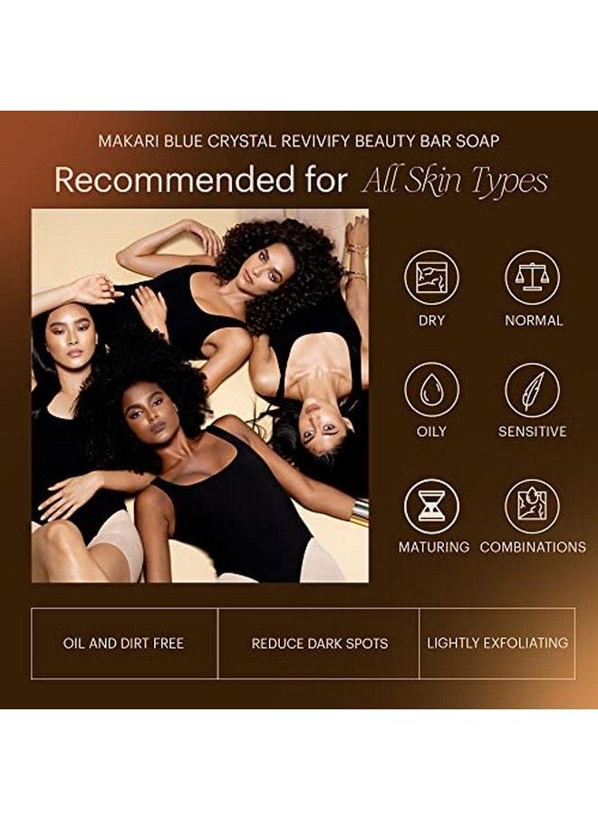 Makari - Ultimate Intense Blue Crystal Revivify Beauty Bar Soap 7 Oz ; Exfoliating Bar Soap For Women And Men ; Brightening Bath Soap And Exfoliating Soap Bar With Glutathione Kojic Acid And Collagen - Image 1