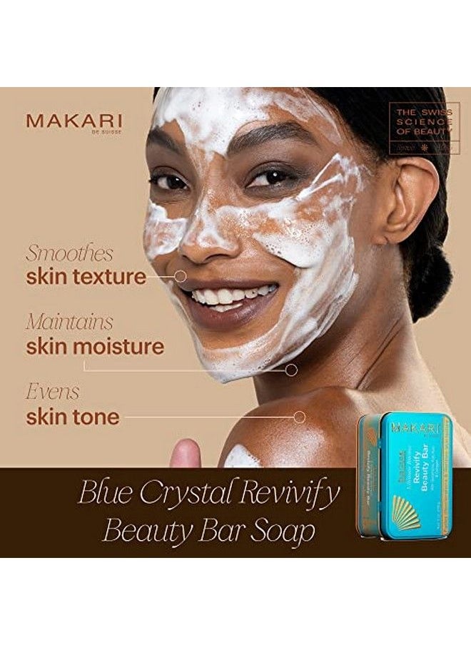 Makari - Ultimate Intense Blue Crystal Revivify Beauty Bar Soap 7 Oz ; Exfoliating Bar Soap For Women And Men ; Brightening Bath Soap And Exfoliating Soap Bar With Glutathione Kojic Acid And Collagen - Image 1