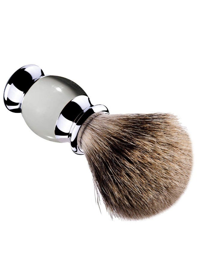 Grandslam Finest Badger Shaving Brush with Resin Handle- Engineered for the Best Shave of Your Life (Gray) - Image 3