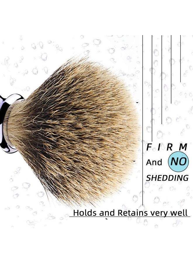 Grandslam Finest Badger Shaving Brush with Resin Handle- Engineered for the Best Shave of Your Life (Gray) - Image 2