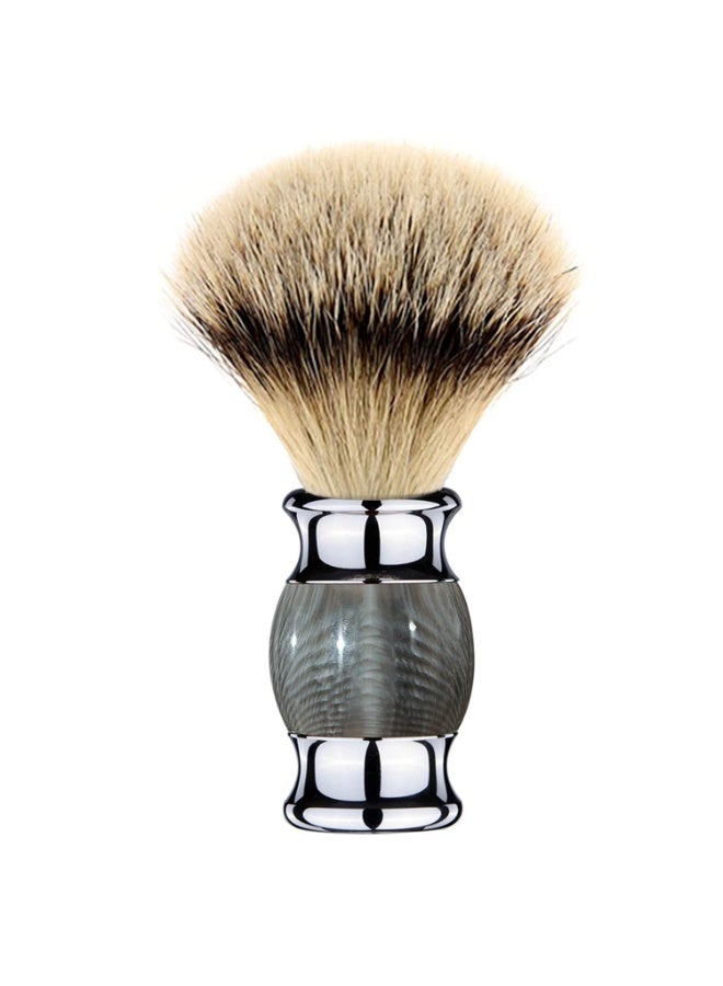 Grandslam Finest Badger Shaving Brush with Resin Handle- Engineered for the Best Shave of Your Life (Gray) - Image 5