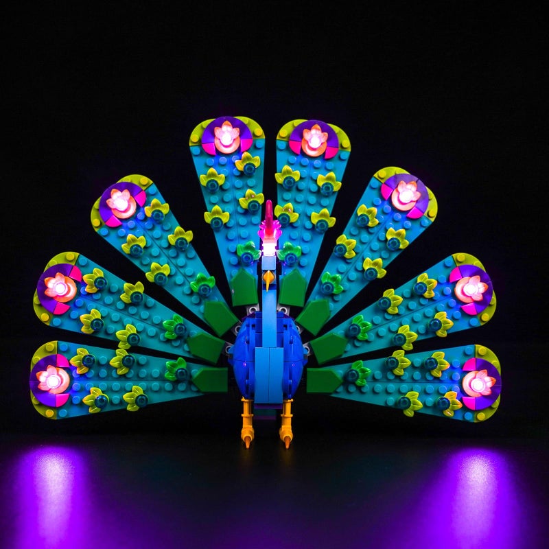 Vonado مجموعة إضاءة LED من VONADO متوافقة مع LEGO طاووس غريب 31157 مجموعة 3 في 1 لملحقات الإضاءة الإبداعية - Image 3