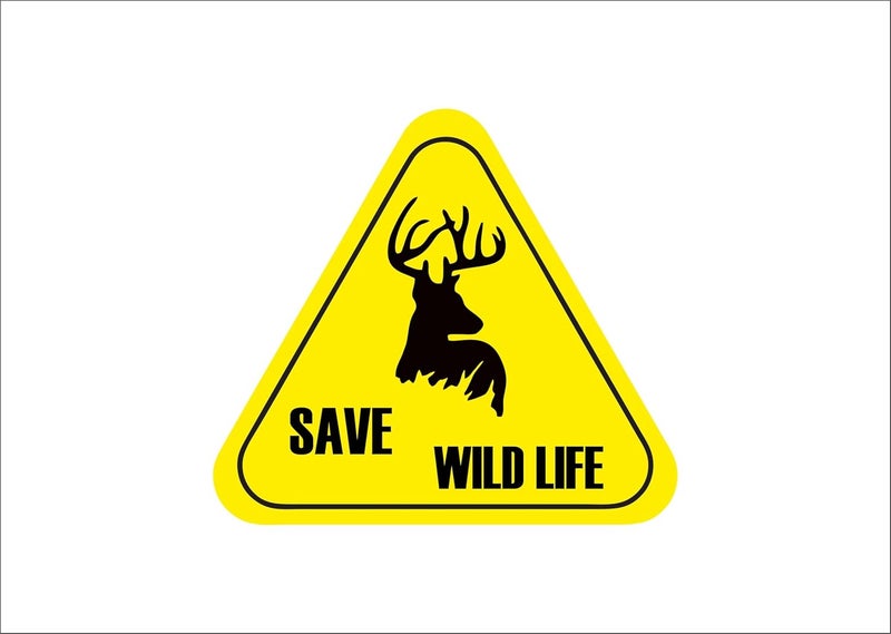 BIG FLAG BFRC 3D Embossed Bumper Stickers for All Cars Bikes Pack of 1 (Save Wildlife) (Save Wildlife3) - Image 1