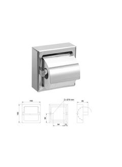 Nofer NOFER Toilet paper dispenser STAINLESS STEEL Satin finished  - Image 1