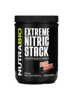 NutraBio NutraBio, Extreme Nitric Stack, Blood Orange, 21.8 oz (1.36 lb)  - Image 1