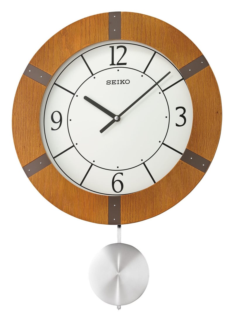 Seiko - Seiko Mordern Quartz Wall clock with Pendulam 39.4 x 54.7 x 6.2 cm QXC241ALS - Image 1
