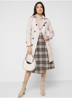 Double Breasted Belted Coat