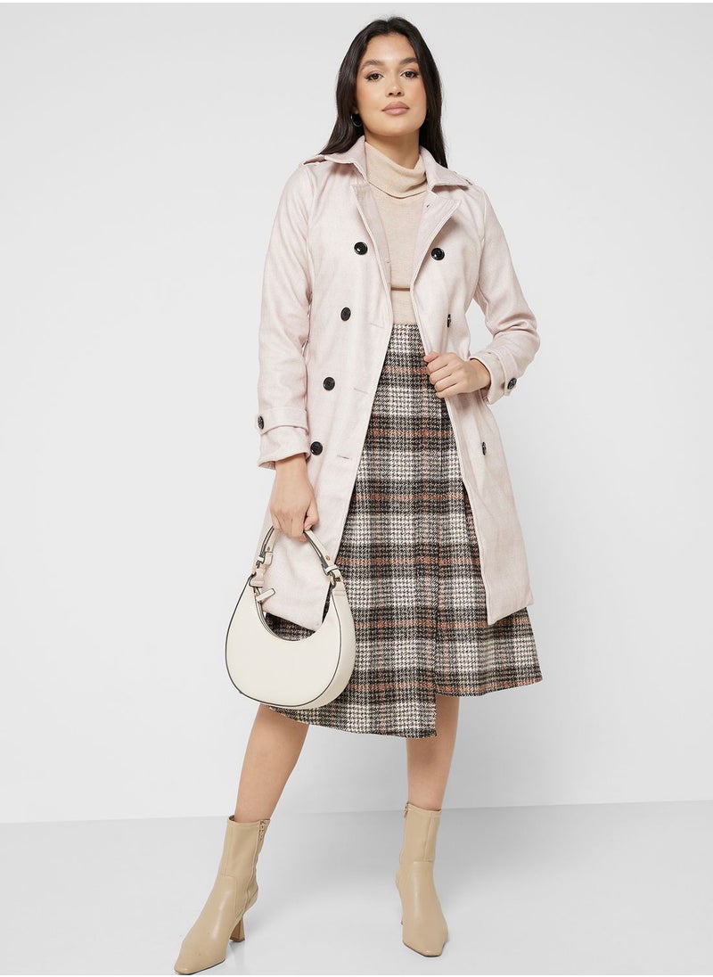 ELLA - Double Breasted Belted Coat - Image 1