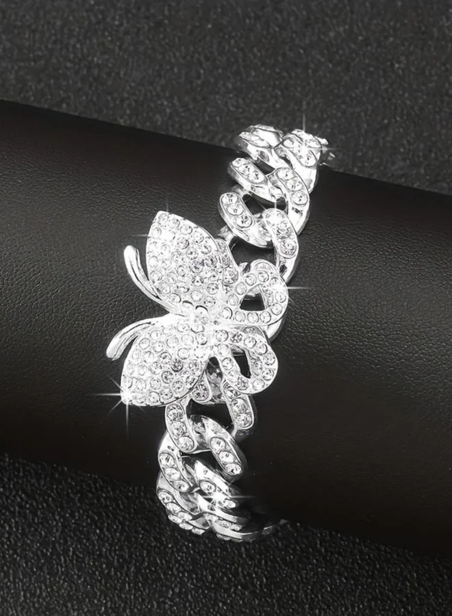 تايك تو سوار مُرصع بأحجار الراين على شكل فراشة