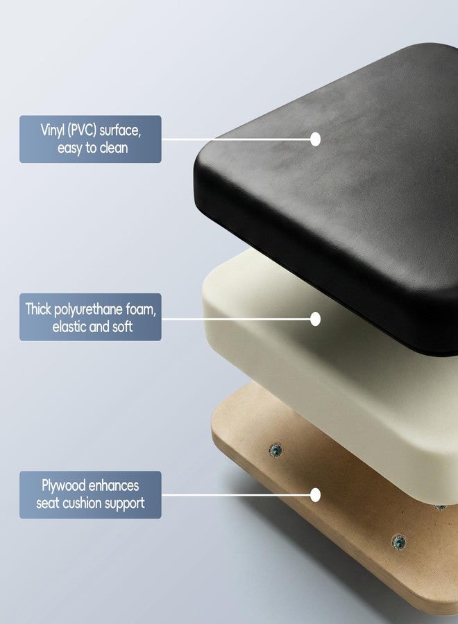 Zantle Rollator Walker Seat Cushion Replacement, 13.39" x 12.6" Padded Waterproof Seat with Brackets & Screws, Replacement Seat for Standard Rollators, High-Elastic Foam, Easy Installation - Black - Image 4