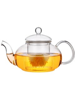 GGEROU Glass Teapot 600ml  Glass Borosilicate Tea Maker with Tea Filter Heat Resistant and Microwave Resistant for Black Tea Green Tea Fruit Tea Scented Tea Tea Bag Loose Tea Filter  - Image 5