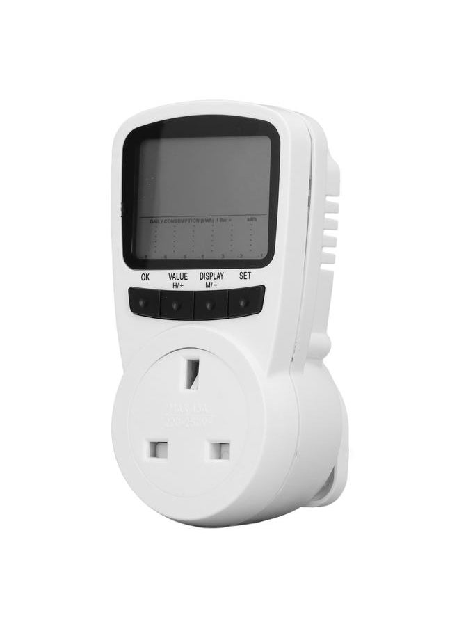 Electricity Usage Monitor Plug in Power Meter Electrical Power Consumption Watt Voltage Amps Meter 220‑