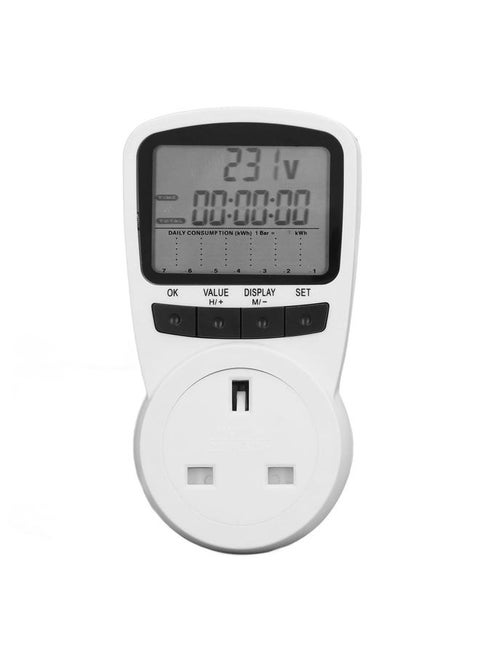 Electricity Usage Monitor Plug in Power Meter Electrical Power Consumption Watt Voltage Amps Meter 220‑