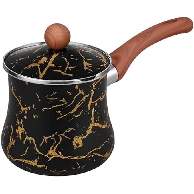 ريحني إبريق القهوة التركي من الفولاذ المقاوم للصدأ مع غطاء متعدد الأغراض - Image 1