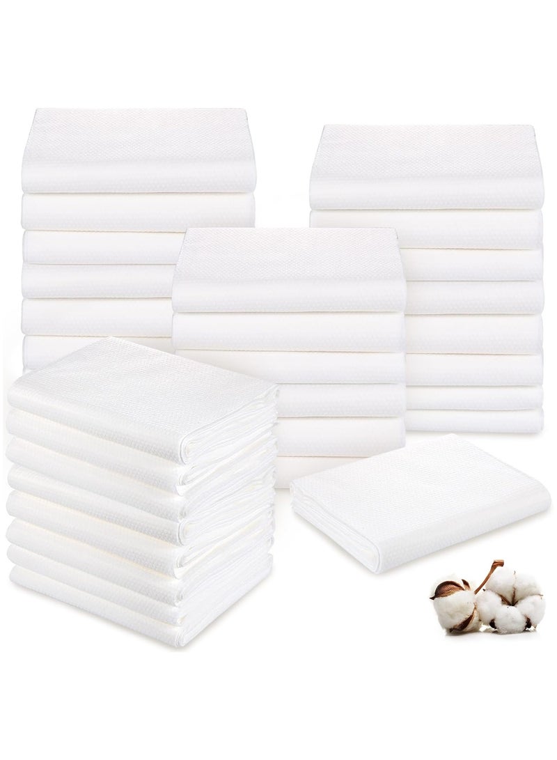 30 Pcs 27.5 x 55 Inch Disposable Bath Towels,White Large Body Camping Towel,Quick Dry Disposable Towels,Bulk Thickened Absorbent for Travel Shower Hiking Backpacking Bathroom  - Image 1