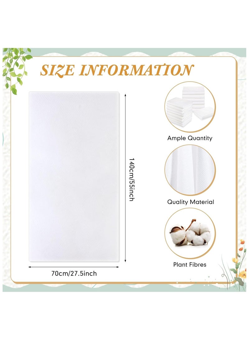 30 Pcs 27.5 x 55 Inch Disposable Bath Towels,White Large Body Camping Towel,Quick Dry Disposable Towels,Bulk Thickened Absorbent for Travel Shower Hiking Backpacking Bathroom  - Image 2