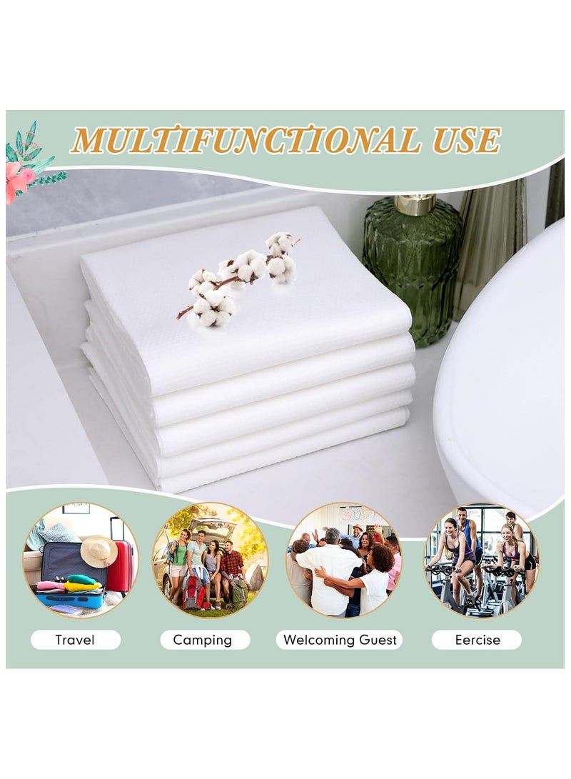 30 Pcs 27.5 x 55 Inch Disposable Bath Towels,White Large Body Camping Towel,Quick Dry Disposable Towels,Bulk Thickened Absorbent for Travel Shower Hiking Backpacking Bathroom  - Image 4