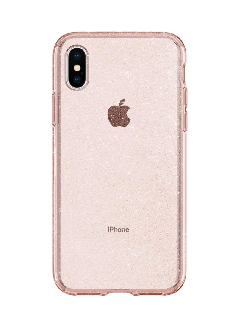 Spigen Liquid Crystal Back Cover For apple IPhone XS - Clear Rose - Image 1