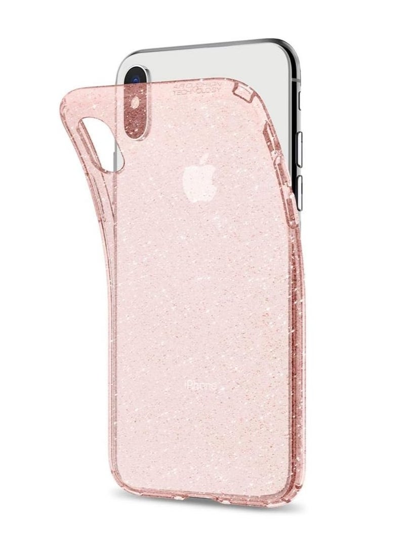 Spigen Liquid Crystal Back Cover For apple IPhone XS - Clear Rose - Image 2