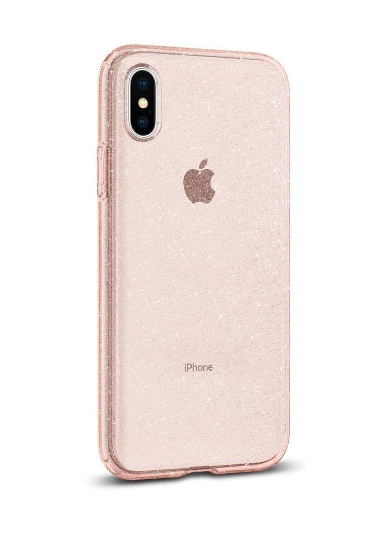 Spigen Liquid Crystal Back Cover For apple IPhone XS - Clear Rose - Image 3