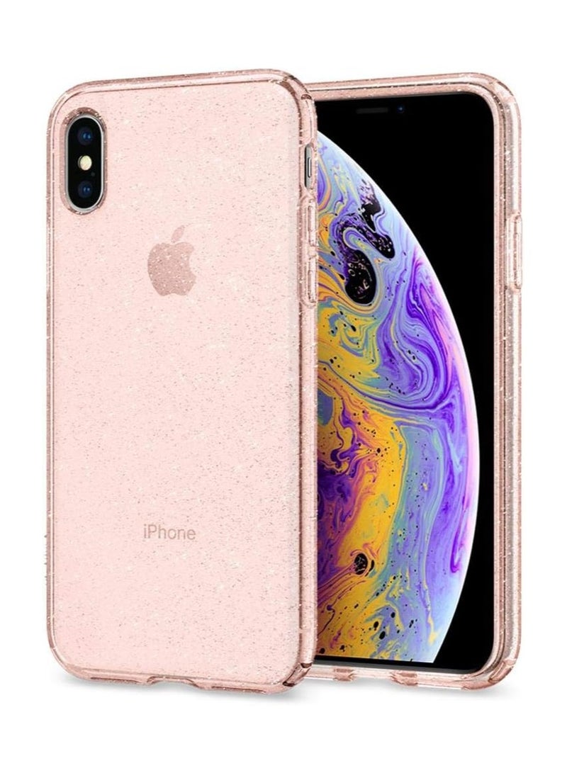 Spigen Liquid Crystal Back Cover For apple IPhone XS - Clear Rose - Image 4