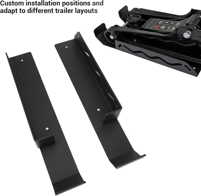 Aramox Truck Hydraulic Trolley Jack Holder, Stable Bracket Wall Mount Organizer with Front Wheel Fixing Slot Made of Steel for Car Tool - Image 3