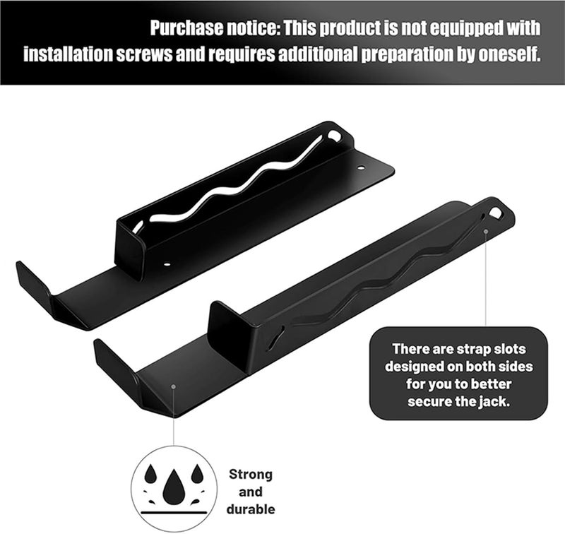 Aramox Truck Hydraulic Trolley Jack Holder, Stable Bracket Wall Mount Organizer with Front Wheel Fixing Slot Made of Steel for Car Tool - Image 5