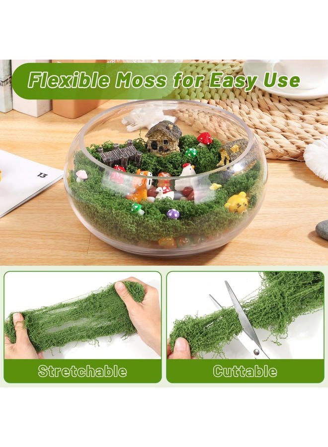 Jollidecor 1.54 LB Fake Moss for Crafts, Artificial Decorative Light Green and Dark Green Faux Moss DIY Fairy Garden Decor for Indoor Decor - Image 5