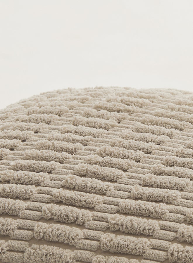 Fancy Homi Set of 2 Neutral Decorative Throw Pillow Covers for Couch, Bed & Sofa, Soft and Fluffy Corduroy Pattern, Aesthetic & Modern Design - 45x45 cm - Taupe - Image 5