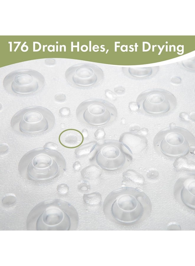 أمازيرباث سجادة استحمام AmazerBath غير قابلة للانزلاق 40 × 16 بوصة، سجادات كابينة الاستحمام مع أكواب شفط وفتحات تصريف، سجادة حمام غير قابلة للانزلاق لحوض الاستحمام لكبار السن والأطفال، شفافة - Image 4