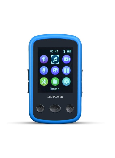 Back Clip Bluetooth External Plug TF Card MP3 Player E-book One-click Recording Preservation Recording Pen-Body Color:Blue-Memory Capacity:4GB