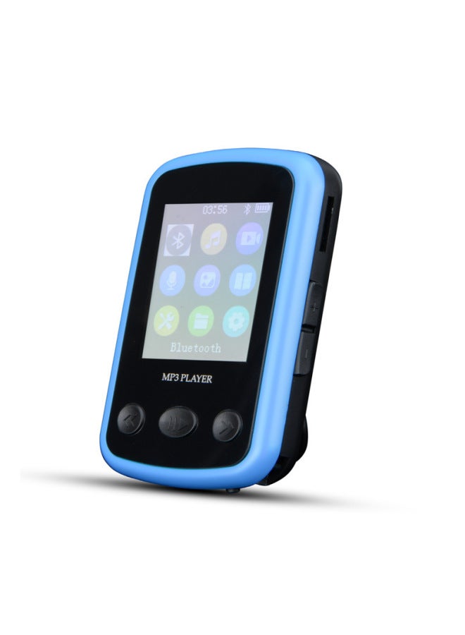 Back Clip Bluetooth External Plug TF Card MP3 Player E-book One-click Recording Preservation Recording Pen-Body Color:Blue-Memory Capacity:4GB
