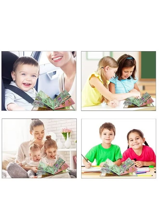 Quiet Children's Book, Early Education Enlightenment Quiet Sticker Book for 2-6 Years Old Toddlers, 10 Pages Educational Toy Travel Toy for Boys and Girls, Preschool Learning, Animal Theme - Image 3